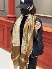 HERMES 25S SCARF 140 IN SILK CASHMERE 987421