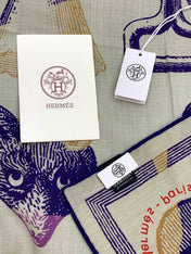 HERMES 25S SCARF 137 IN SILK CASHMERE 991688