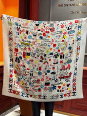 CHANEL 25S SCARF 200 IN LINEN 991722