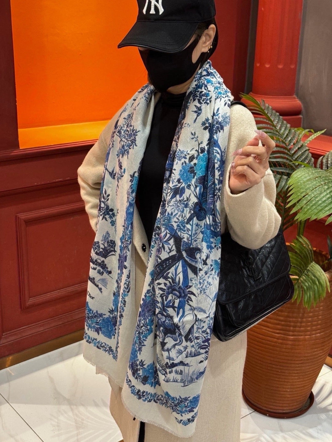 DIOR 26S SCARF 110CM IN WOOL & CASHMERE 300232