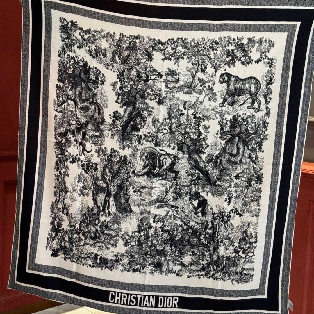 DIOR 26S SCARF 110CM IN WOOL & CASHMERE 300235
