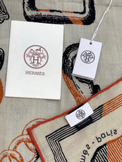 HERMES 26S SCARF 140 IN CASHMERE AND SILK 303159