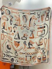 HERMES 26S SCARF 140 IN CASHMERE AND SILK 303159