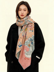 HERMES 26S SCARF 135 IN CASHMERE AND SILK 304245