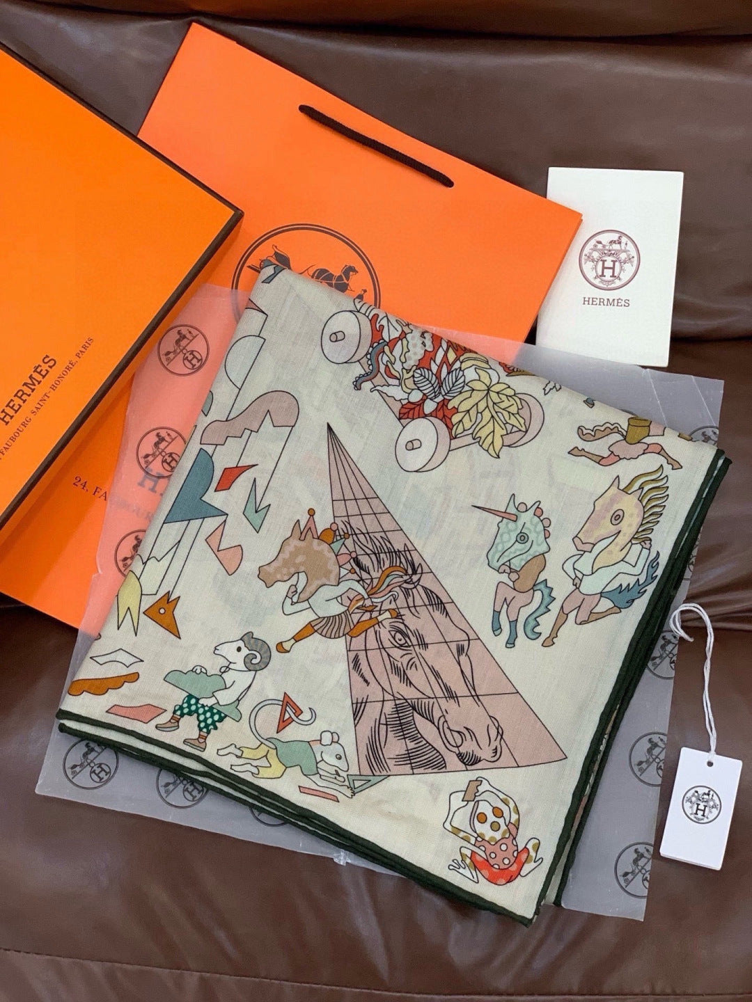 HERMES 26S SCARF 135 IN CASHMERE AND SILK 304247