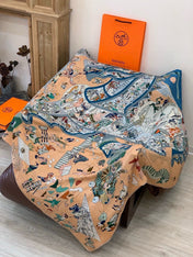 HERMES 26S SCARF 135 IN CASHMERE AND SILK 304249