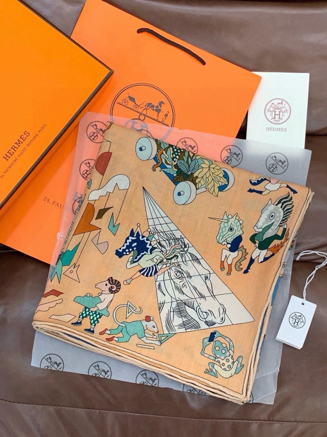 HERMES 26S SCARF 135 IN CASHMERE AND SILK 304249