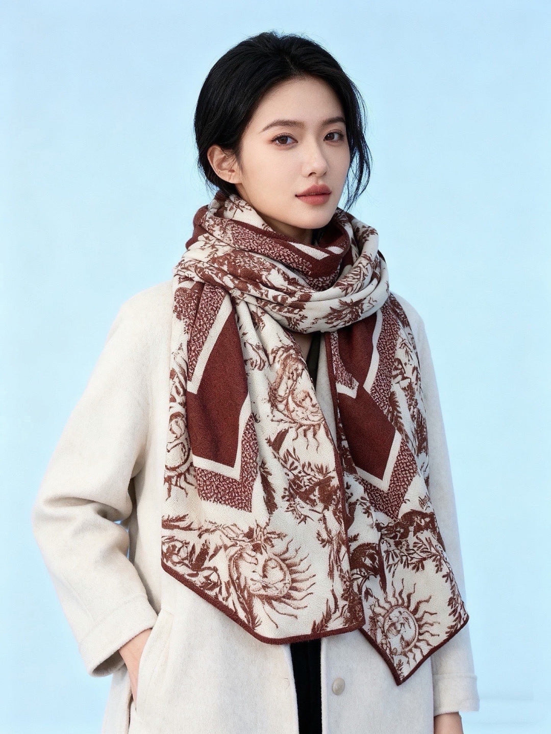 DIOR 26S SCARF 135CM IN CASHMERE SILK 304710