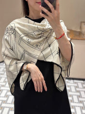 CHANEL 26S SCARF 140 IN CASHMERE AND SILK 304715