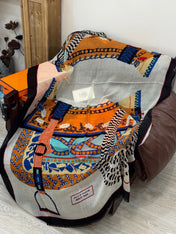 HERMES 26S LONG SCARF 200 IN CASHMERE AND SILK 306084