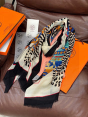 HERMES 26S LONG SCARF 200 IN CASHMERE AND SILK 306084