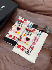 CHANEL 26S SCARF 200 IN CASHMERE AND SILK 307209
