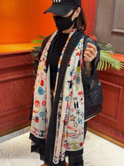 CHANEL 26S SCARF 200 IN CASHMERE AND SILK 307210