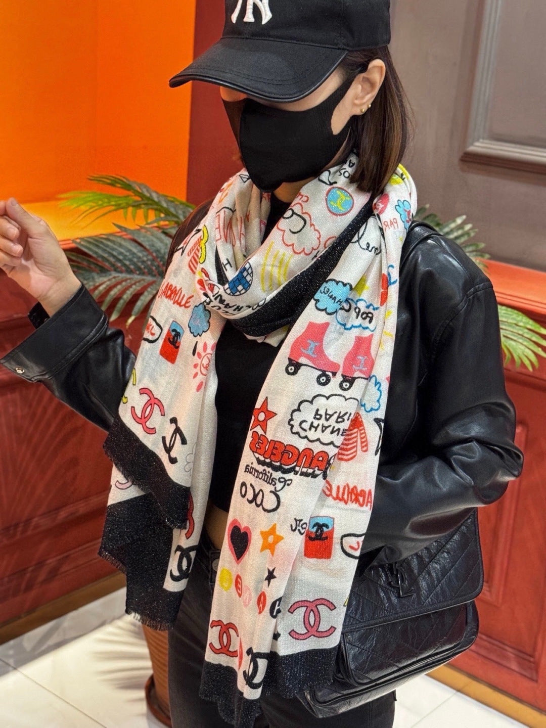 CHANEL 26S SCARF 200 IN CASHMERE AND SILK 307210