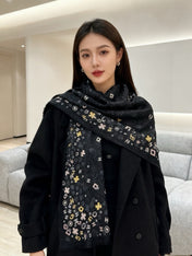 CHANEL 26S SCARF 200 IN CASHMERE AND SILK 307226