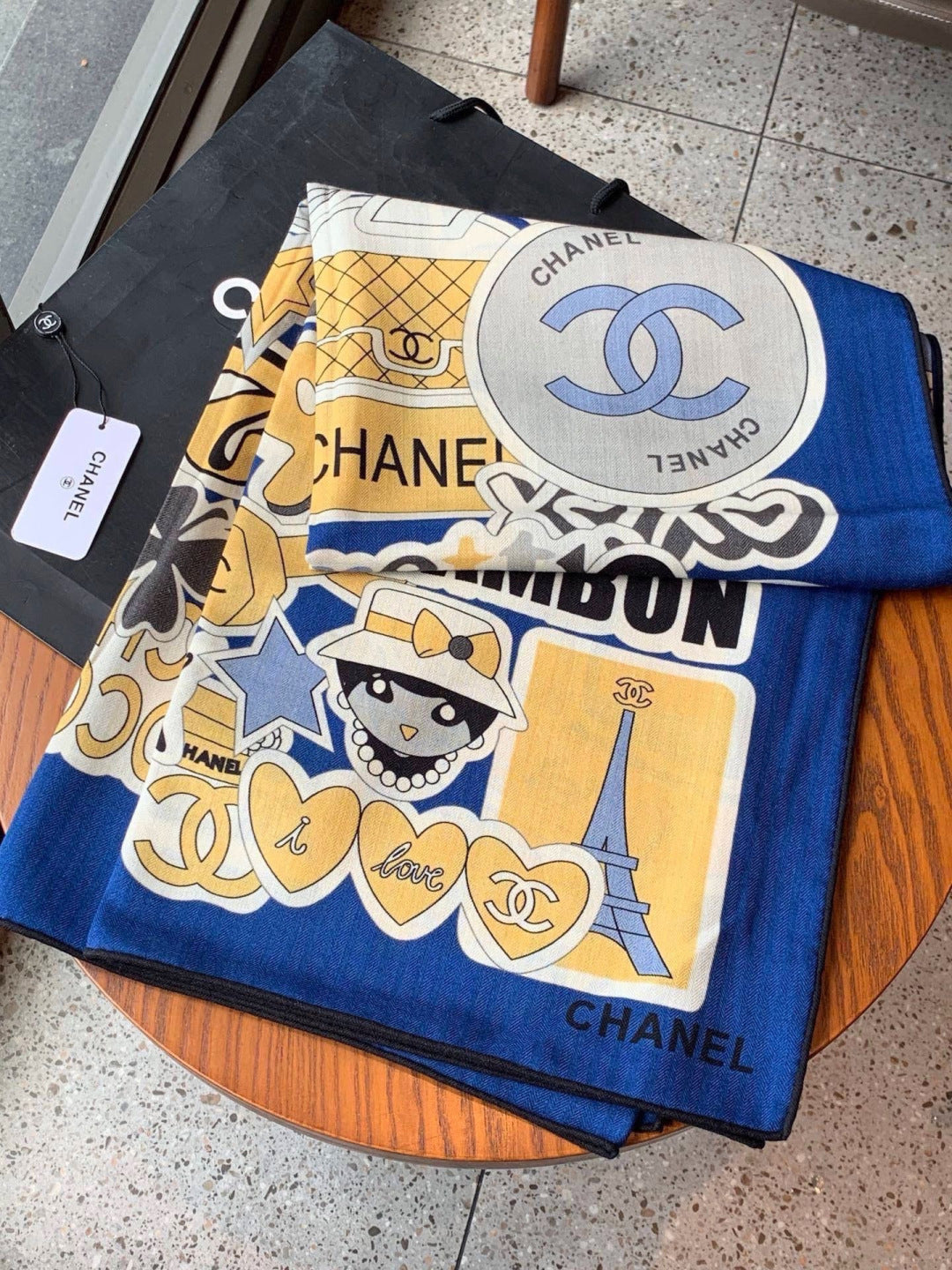CHANEL 26S SCARF 135 IN CASHMERE AND SILK 309867