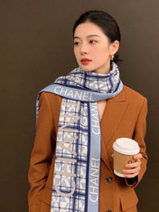 CHANEL 26S SCARF 135 IN CASHMERE AND SILK 309898