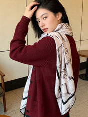 CHANEL 26S SCARF 135 IN CASHMERE AND SILK 309913