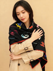 CHANEL 26S SCARF 135 IN CASHMERE AND SILK 309916
