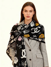 CHANEL 26S SCARF 140 IN SILK AND CASHMERE 313319