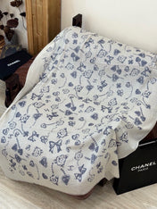 CHANEL 26S PRINTED SHAWL 200 IN SILK 313395