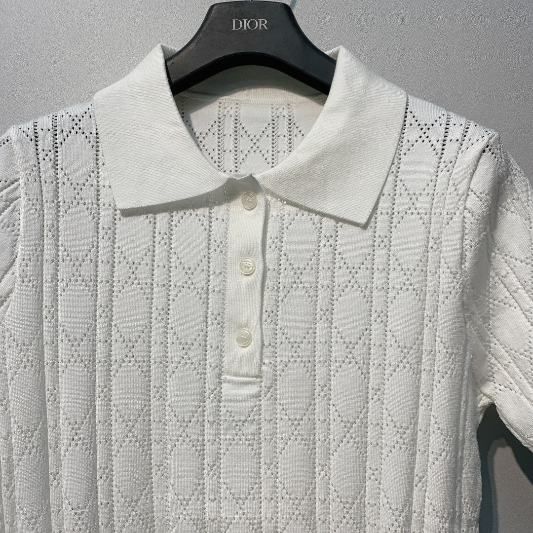 DIOR 26S SHORT-SLEEVE POLO SWEATER 1213