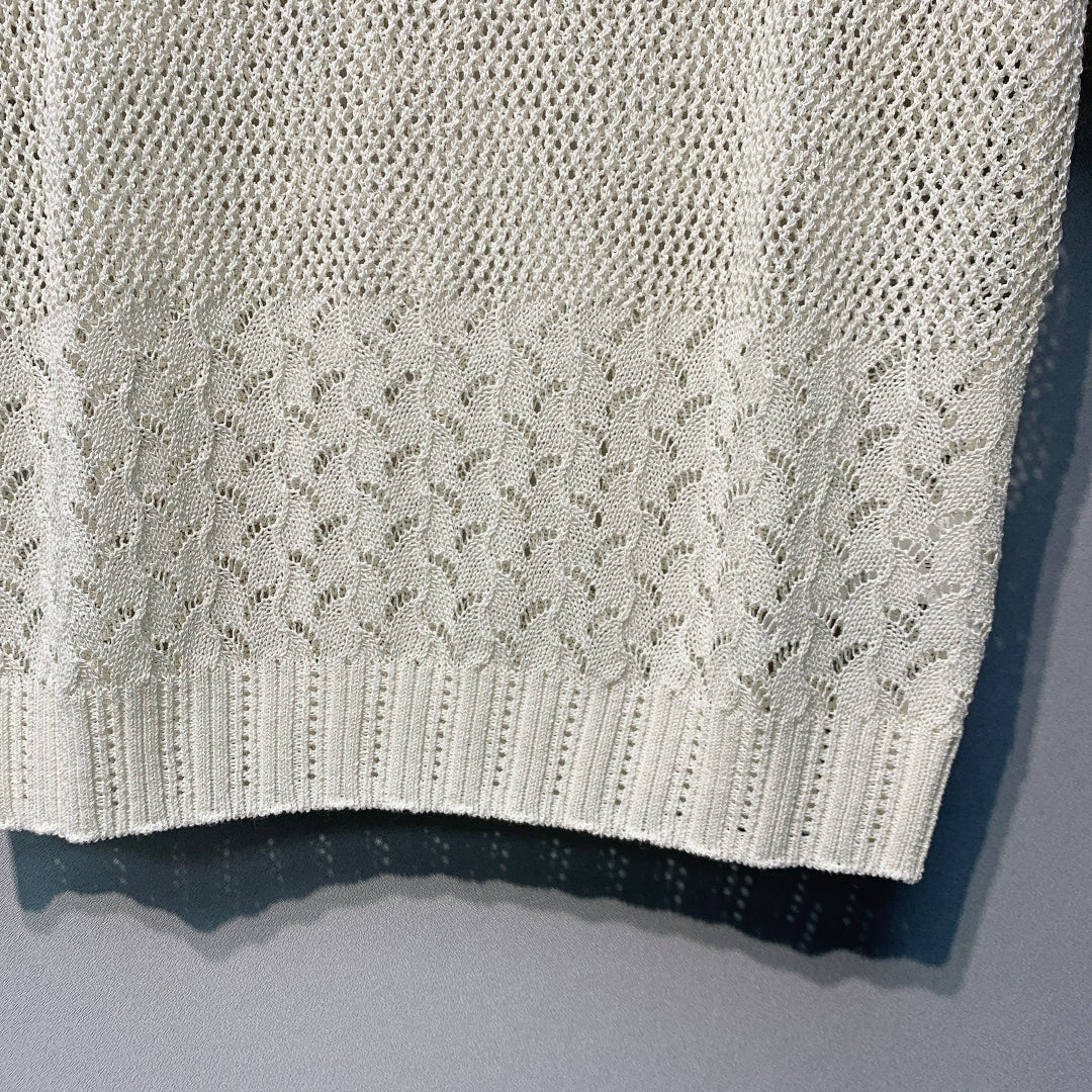 CELINE 26S LOGO SHORT SLEEVE KNITTED TOP 178