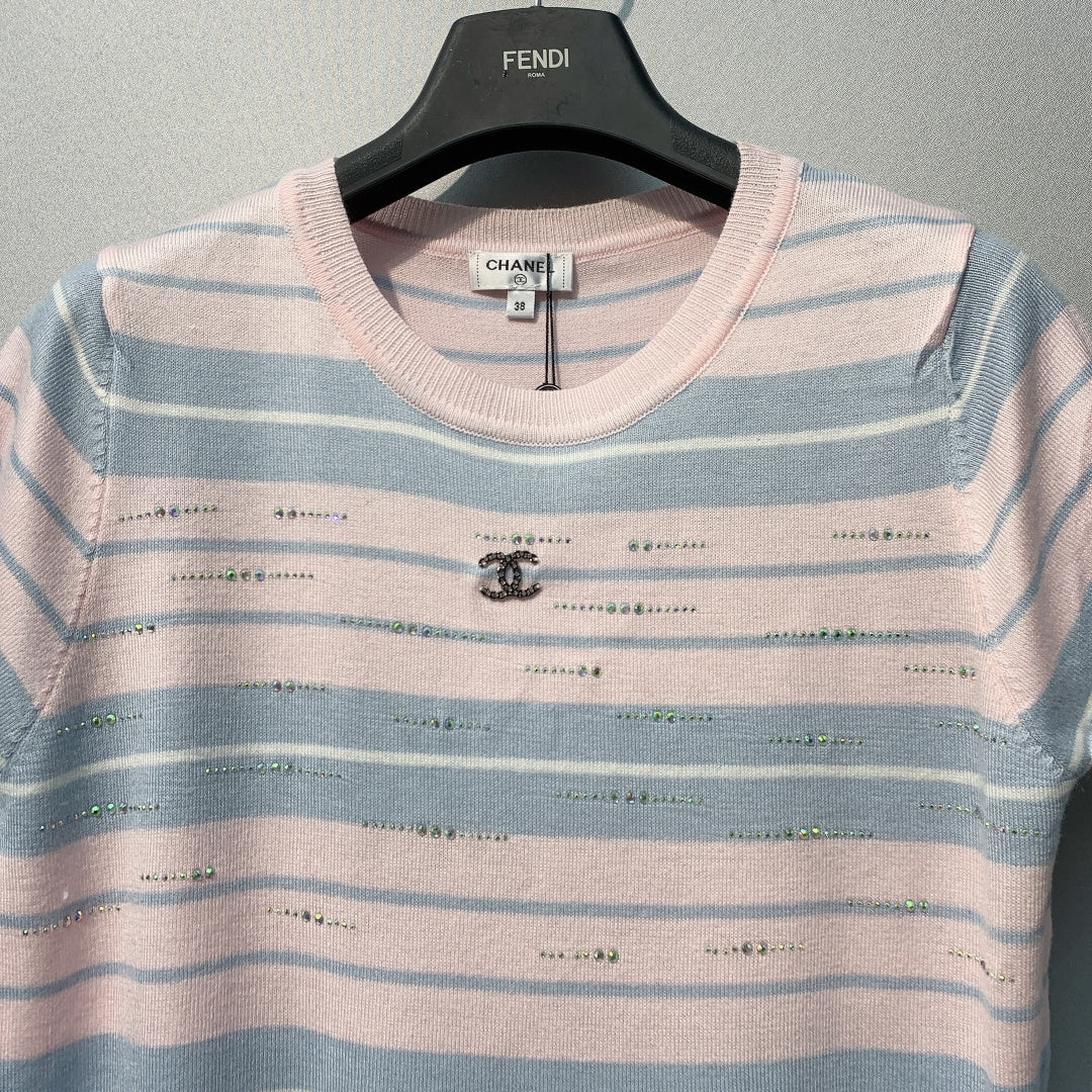 CHANEL 26S SHORT-SLEEVE KNIT TOP STYLE 1080
