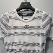 CHANEL 26S KNIT SHORT SLEEVE T-SHIRT STYLE 1282