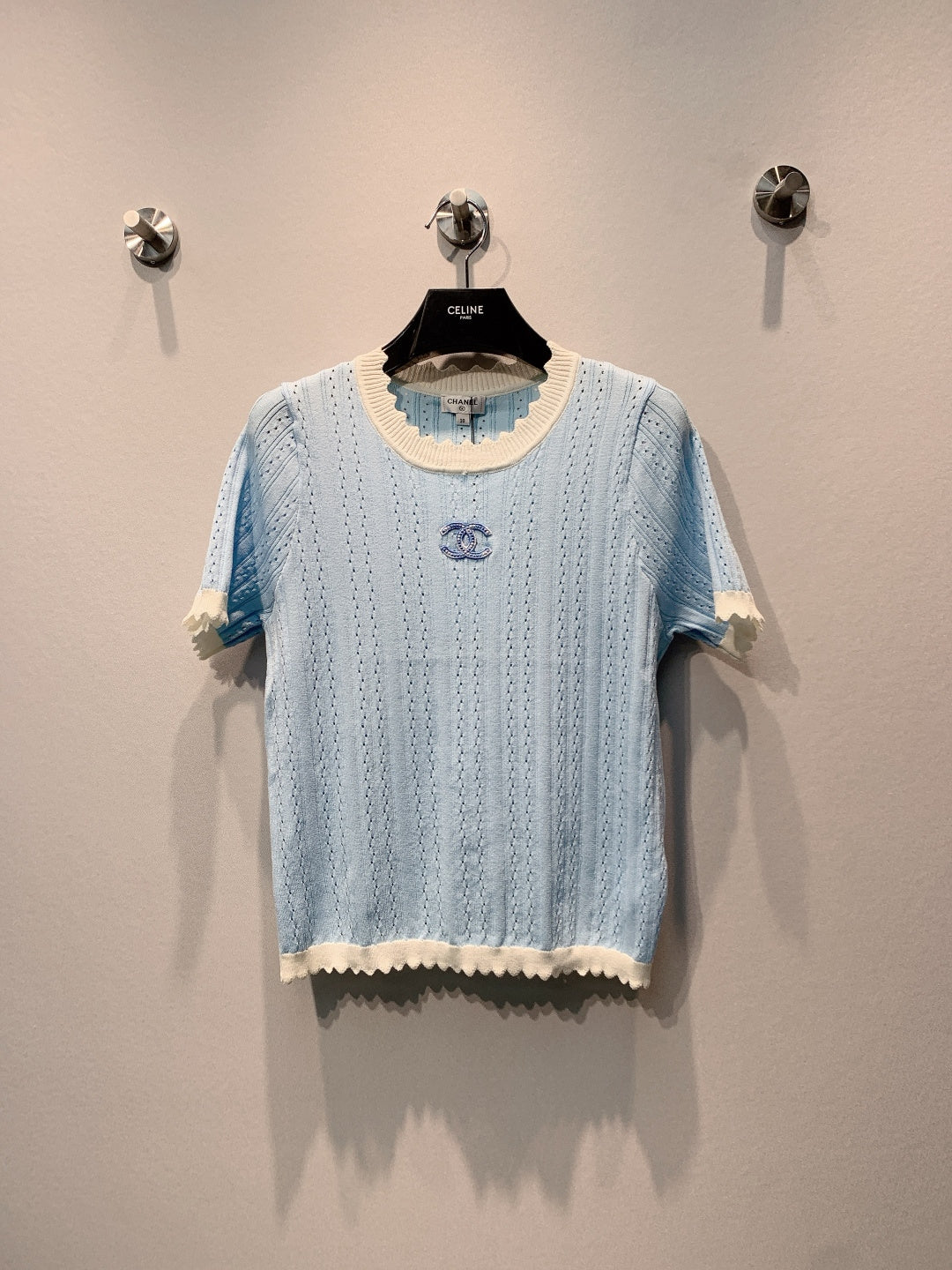 CHANEL 26S SHORT-SLEEVE KNIT TOP 1456