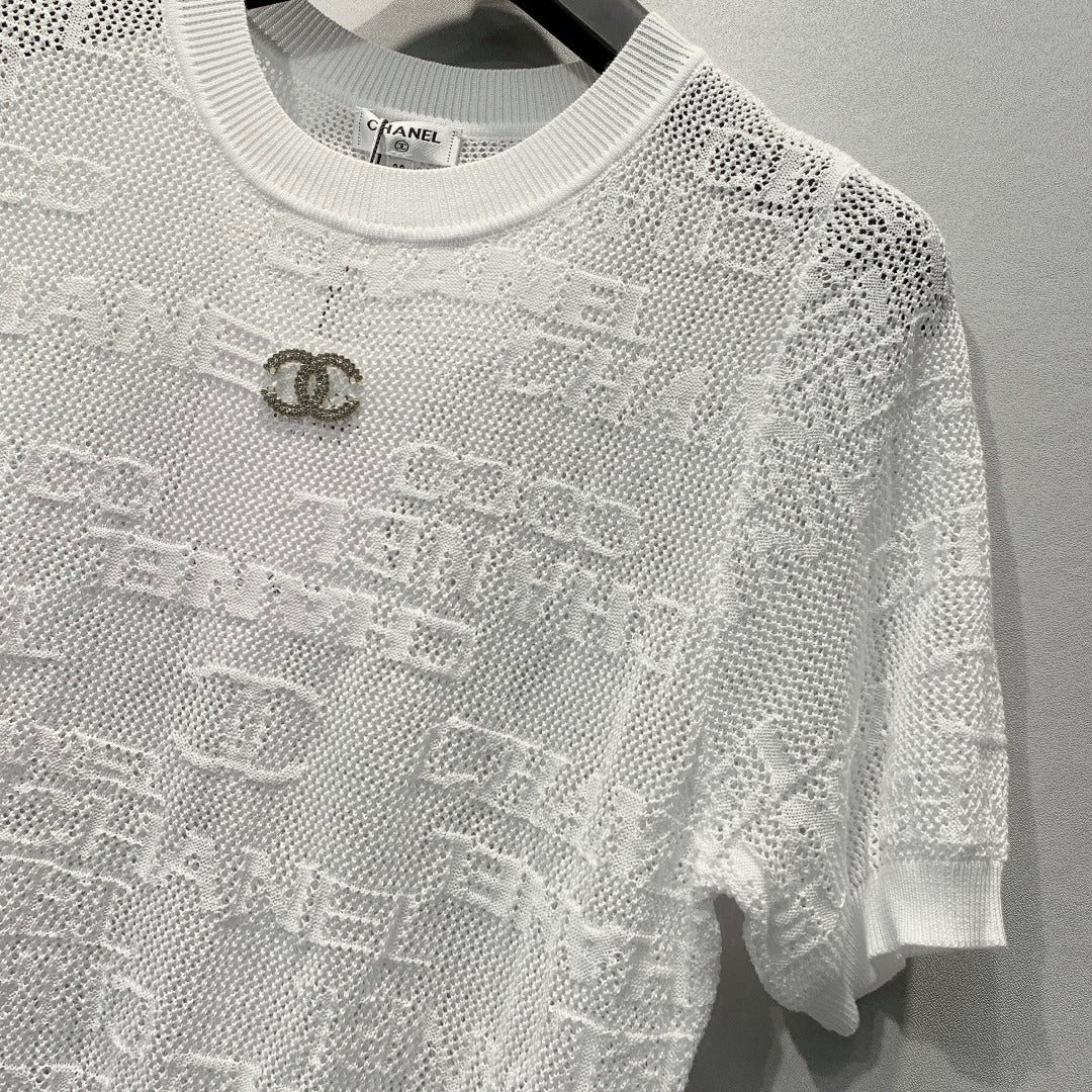 CHANEL 26S SHORT-SLEEVE KNIT TOP 1454