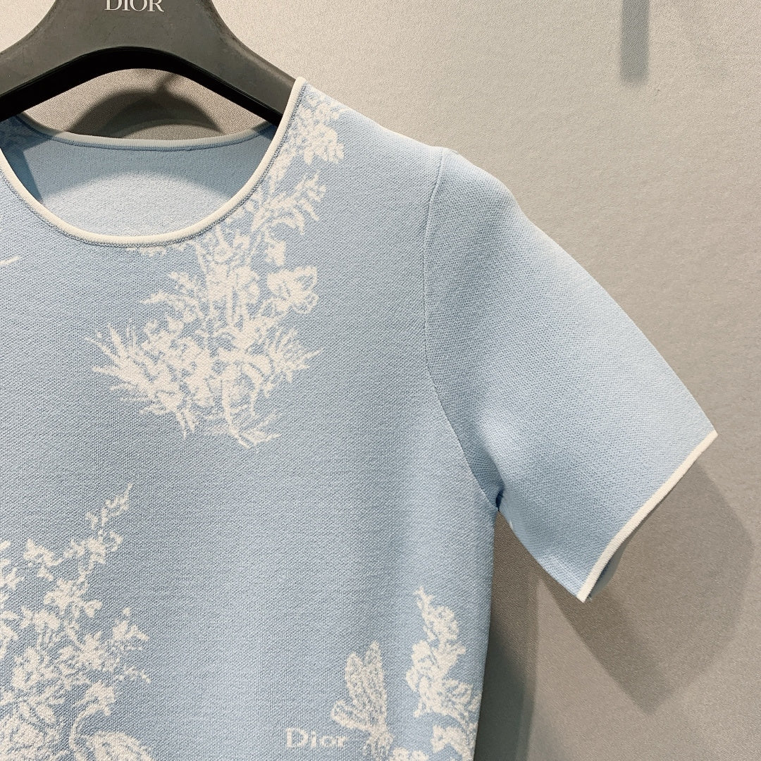 DIOR 26S SHORT-SLEEVE KNIT DRESS 1358