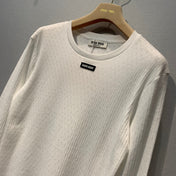 MIUMIU 26S LONG-SLEEVE CREWNECK KNIT TOP 1445