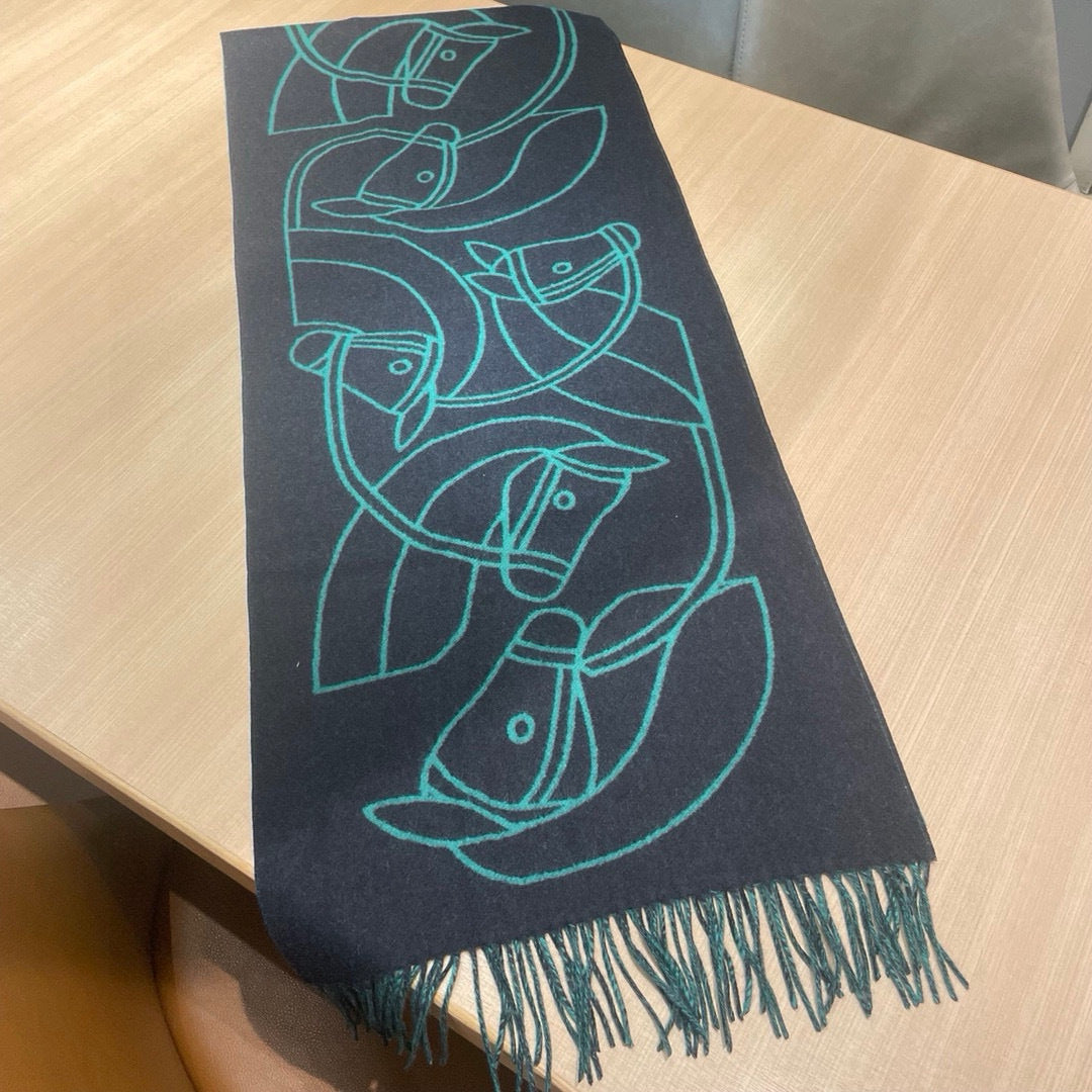 HERMES 25S SCARF 195 IN CASHMERE 989850