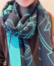 HERMES 25S SCARF 195 IN CASHMERE 989850