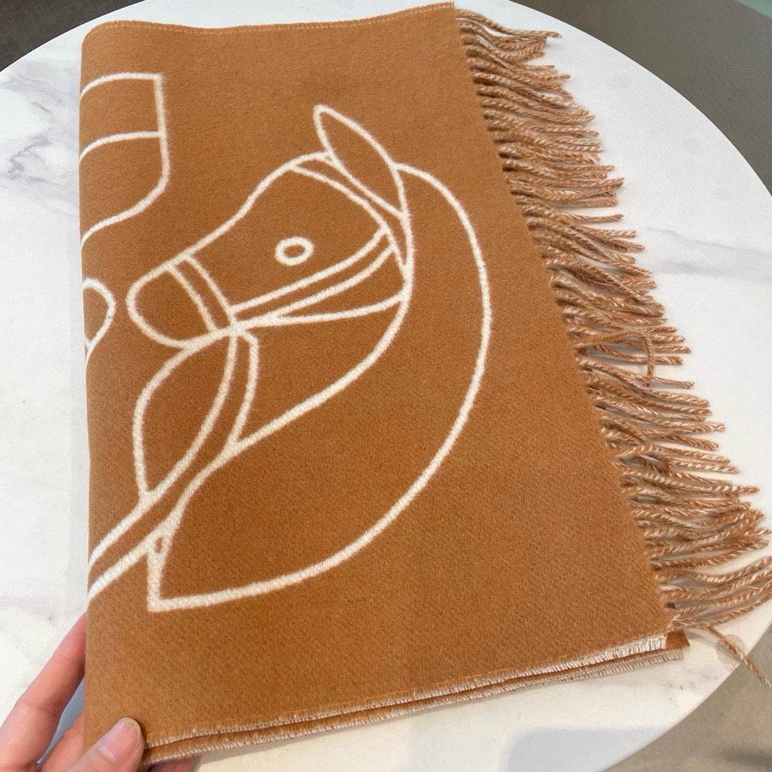 HERMES 25S SCARF 195 IN CASHMERE 989851