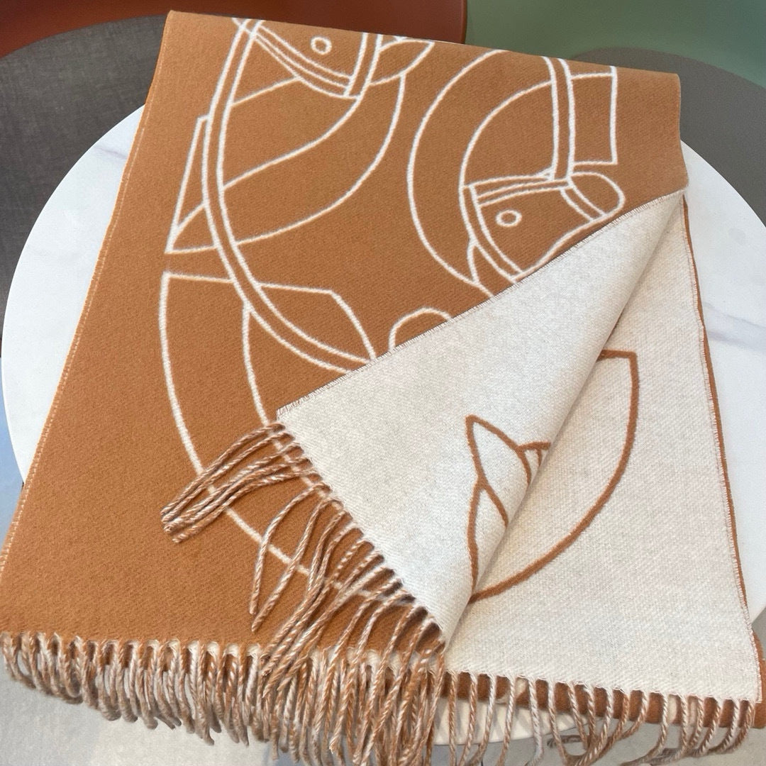 HERMES 25S SCARF 195 IN CASHMERE 989851