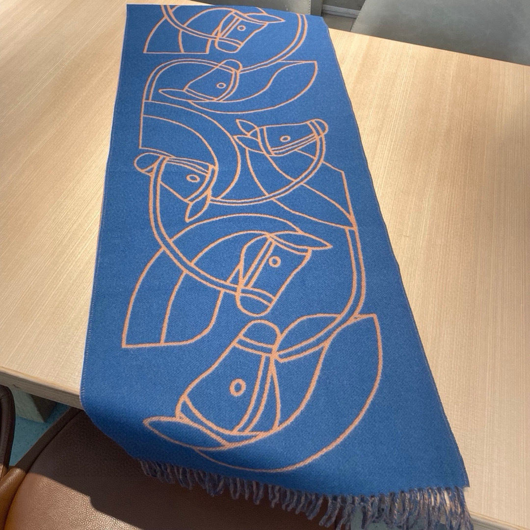 HERMES 25S SCARF 195 IN CASHMERE 989852