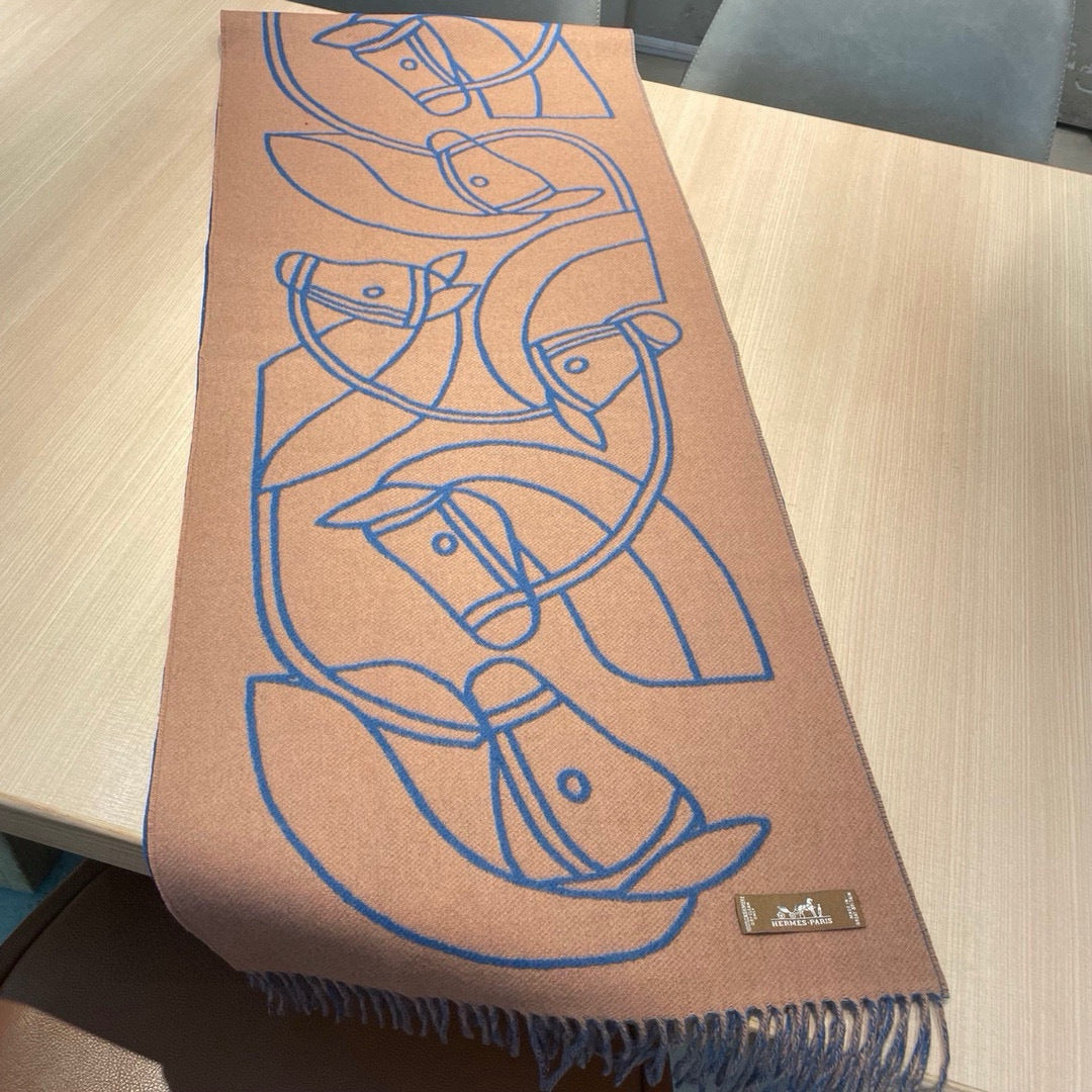 HERMES 25S SCARF 195 IN CASHMERE 989852