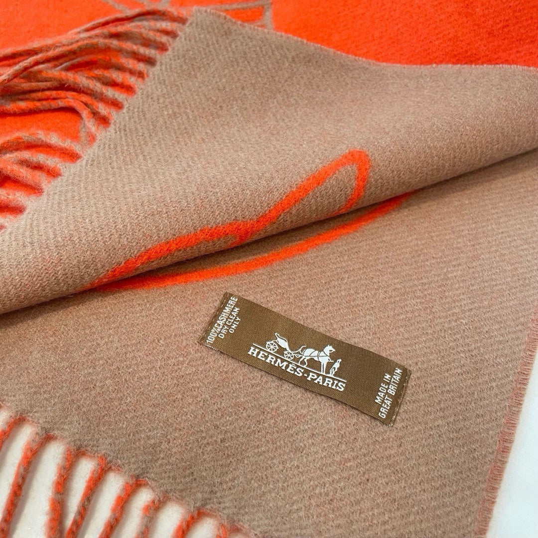 HERMES 25S SCARF 195 IN CASHMERE 989853