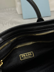 PRADA 25S BONNIE MINI HANDBAG 23 IN BLACK CALFSKIN GOLD HARDWARE