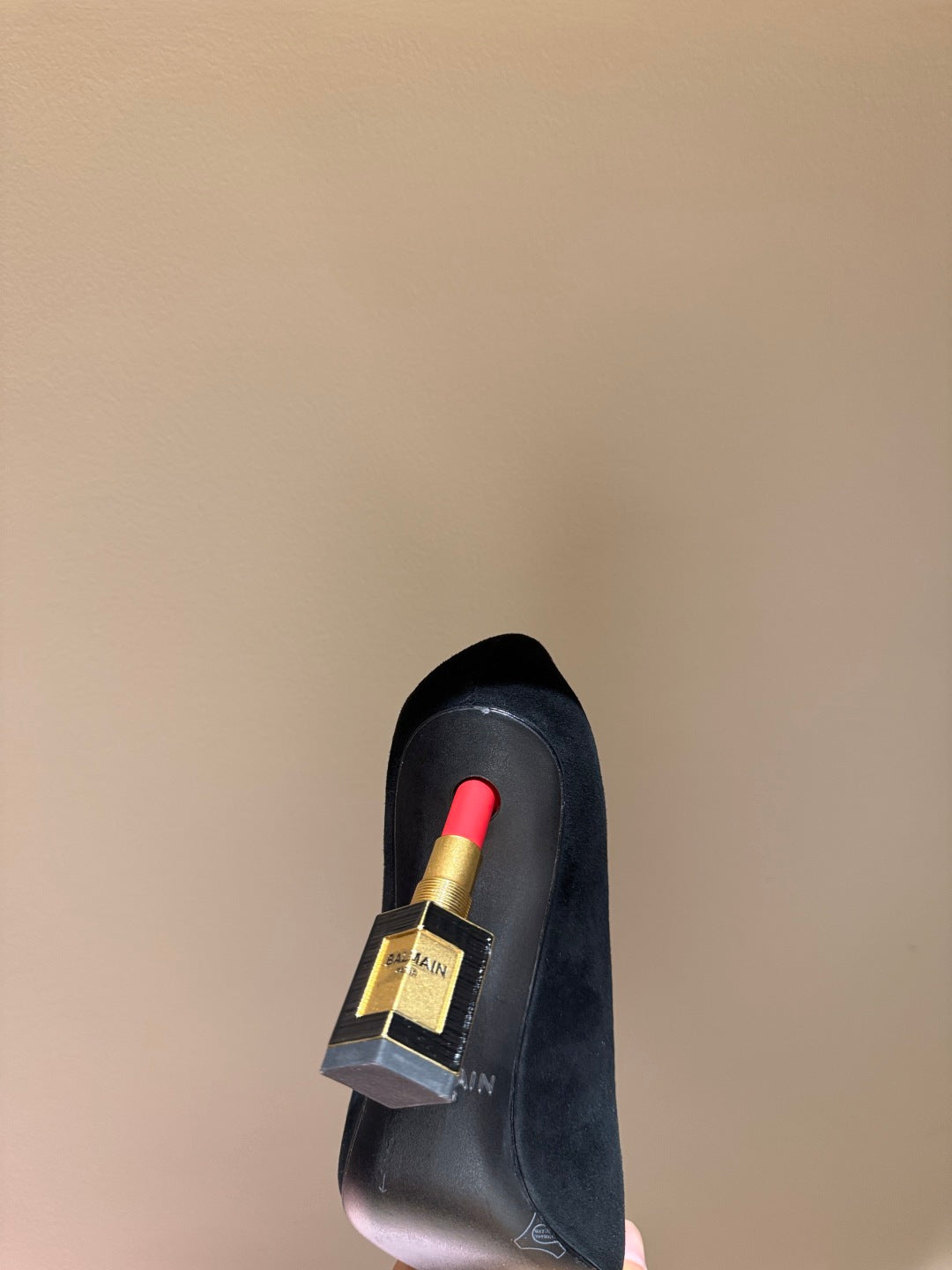BALMAIN 26S HIGH HEELS 100 MM IN BLACK SUEDE