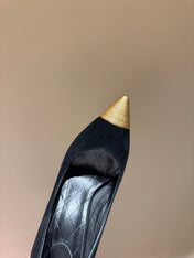 BALMAIN 26S HIGH HEELS 100 MM IN BLACK SUEDE