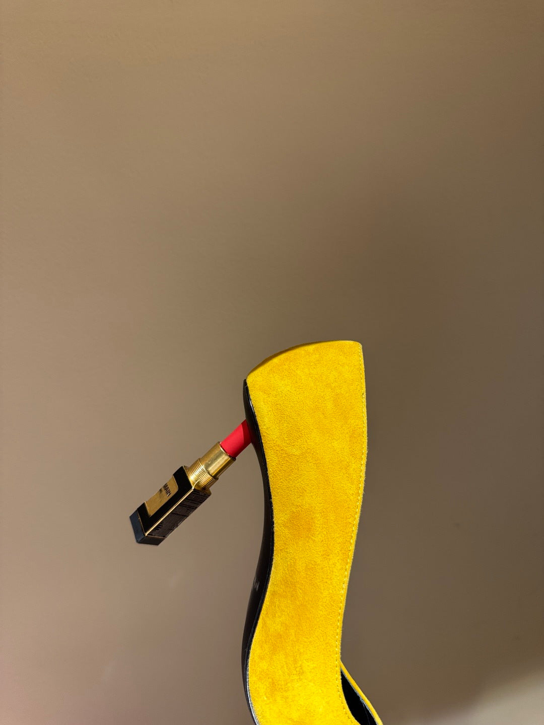 BALMAIN 26S HIGH HEELS 100 MM IN SUNFLOWER YELLOW SUEDE