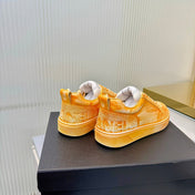 CHANEL 26S LOW-TOP SNEAKERS IN GOLDEN ORANGE CALFSKIN