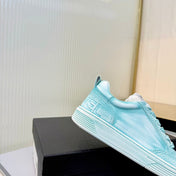 CHANEL 26S LOW-TOP SNEAKERS IN LIGHT MINT BLUE CALFSKIN