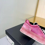 CHANEL 26S LOW-TOP SNEAKERS IN DARK PINK GRAFFITI PATTERN CALFSKIN