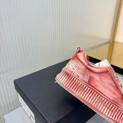 CHANEL 26S LOW-TOP SNEAKERS IN PINK GRAFFITI PATTERN CALFSKIN
