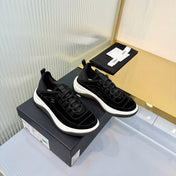 CHANEL 26S PLATFORM SNEAKERS IN BLACK SUEDE WITH CC LOGO