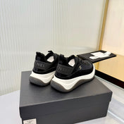 CHANEL 26S PLATFORM SNEAKERS IN BLACK SUEDE WITH CC LOGO
